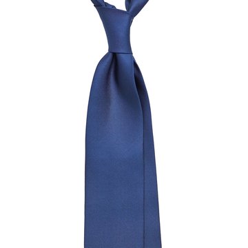 Solid silk tie - navy