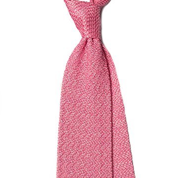 Cravata matase tricotata roz