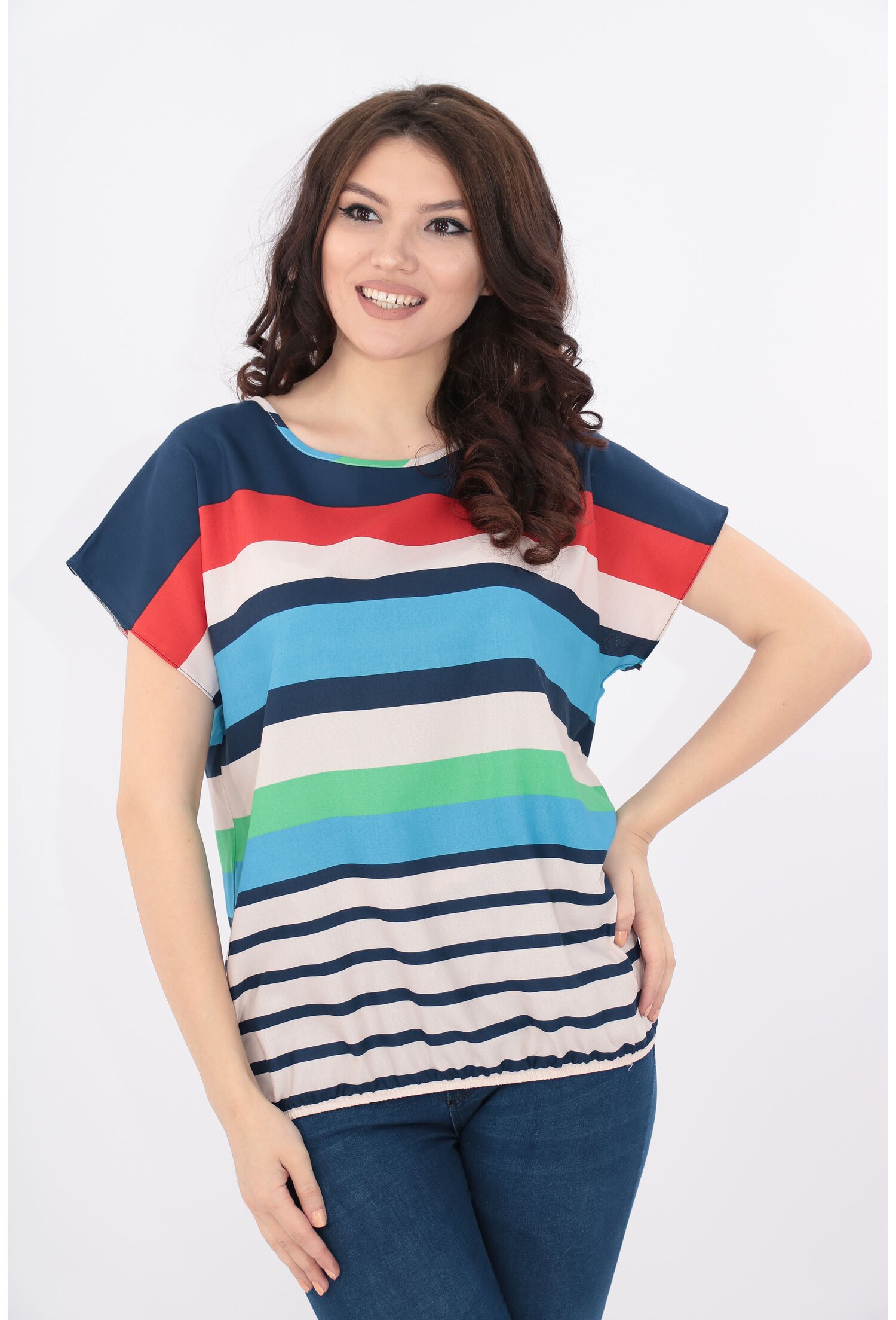 Bluza bleumarin cu dungi