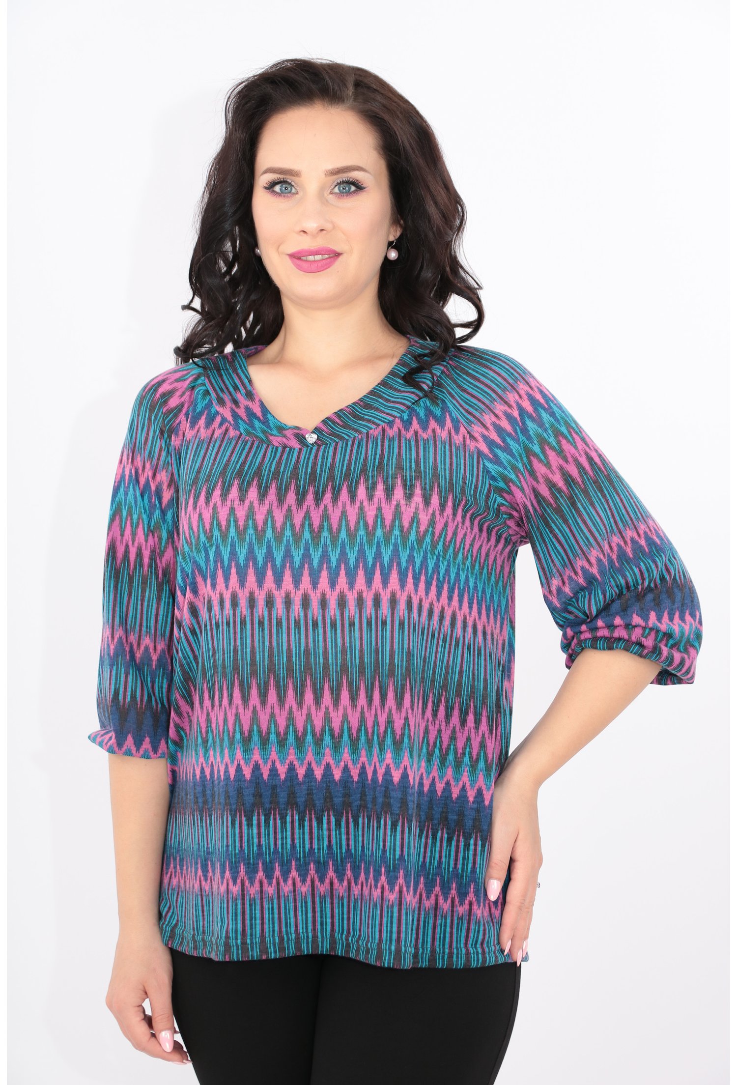 Bluza cu imprimeu in zig-zag