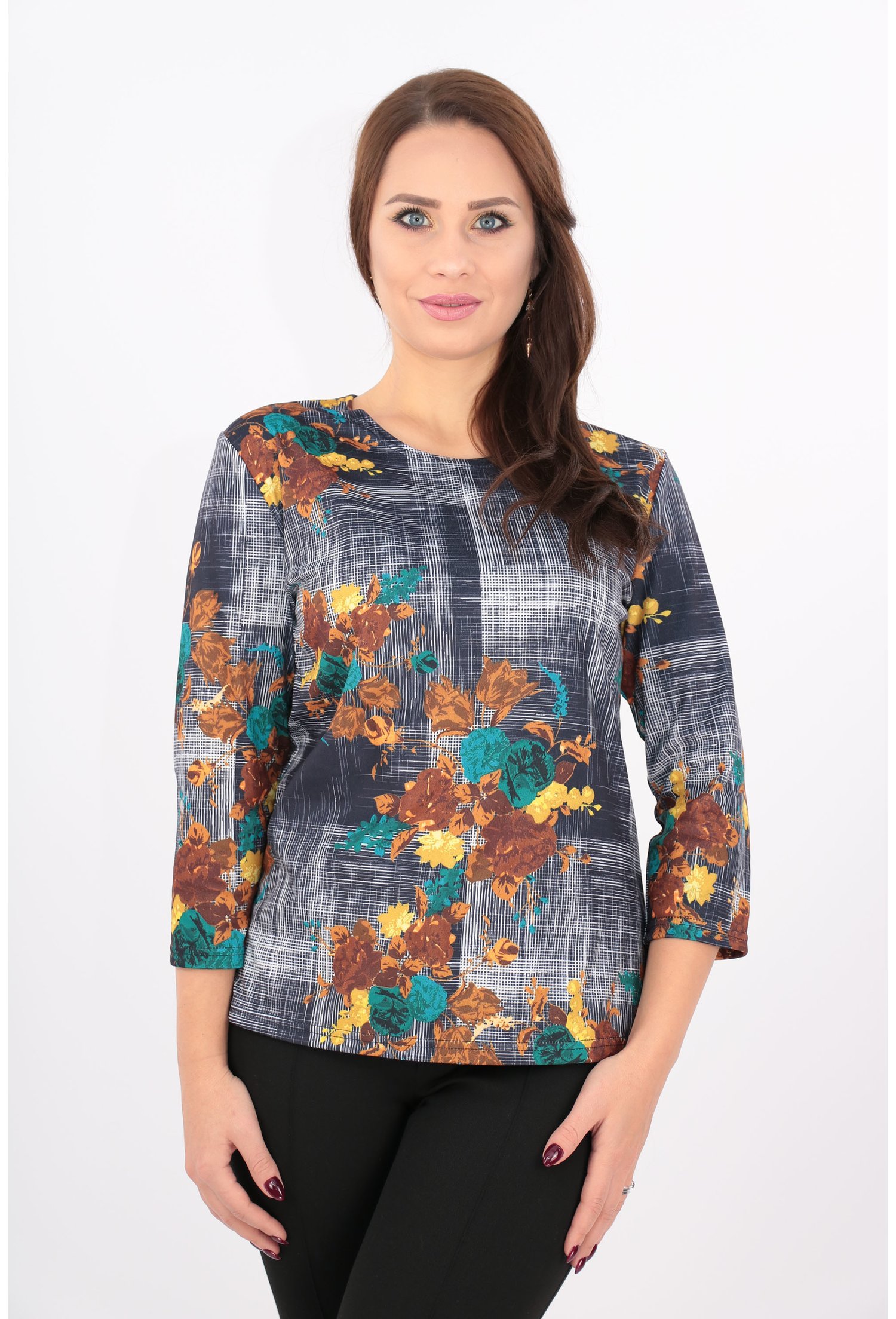 Bluza din jerse cu imprimeu cu flori galbene