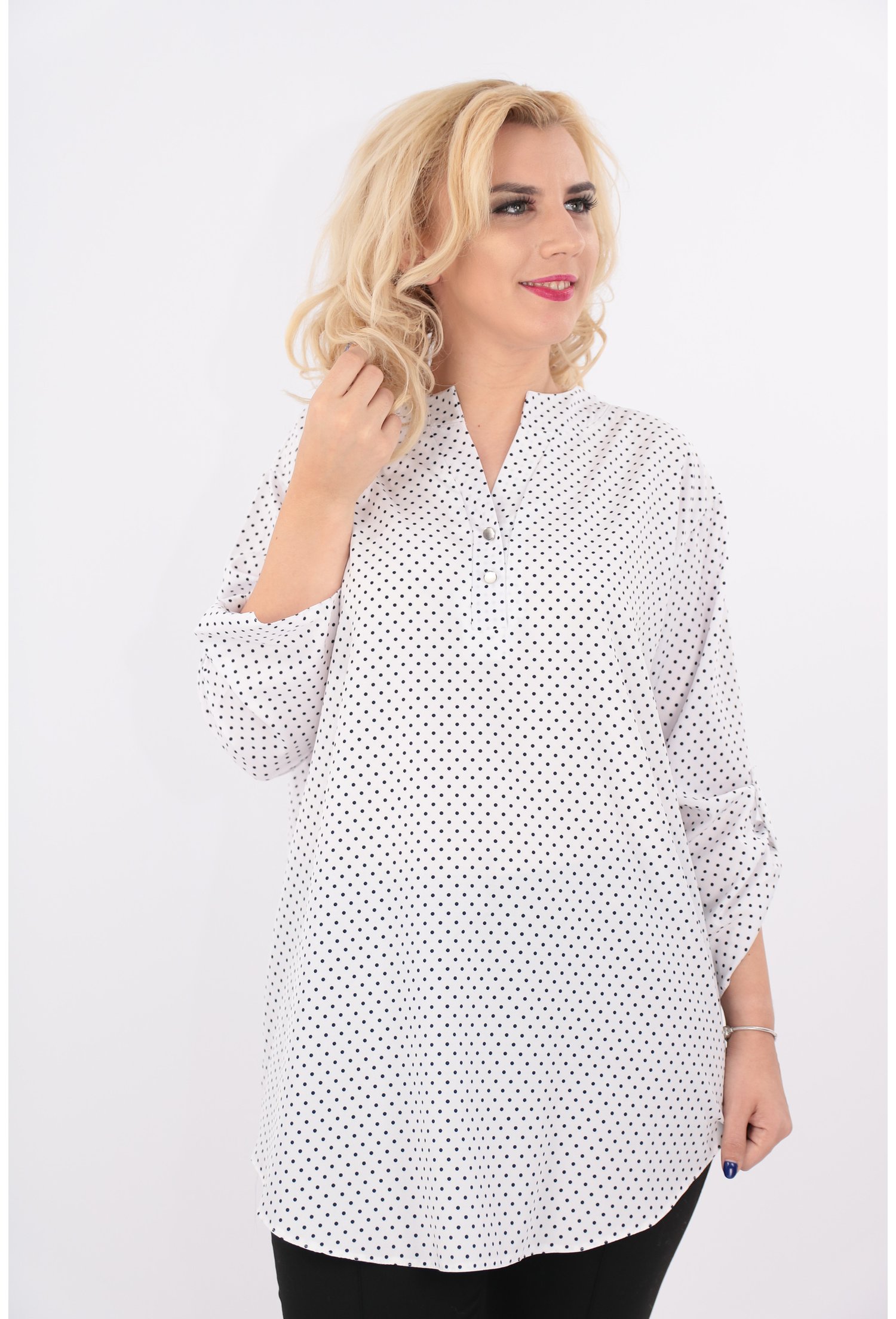 Bluza lunga cu buline