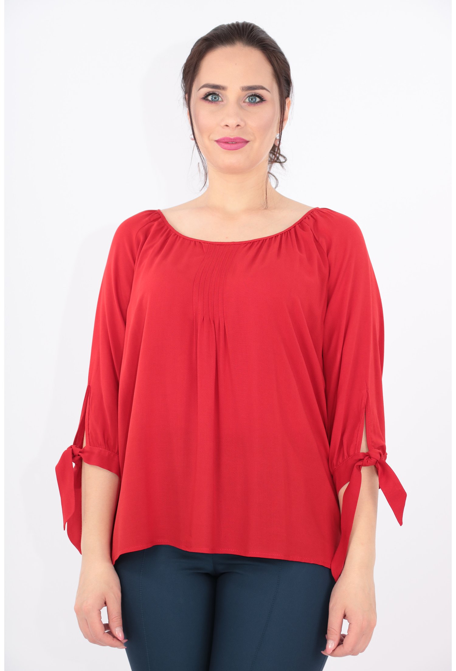 Bluza rosie din vascoza