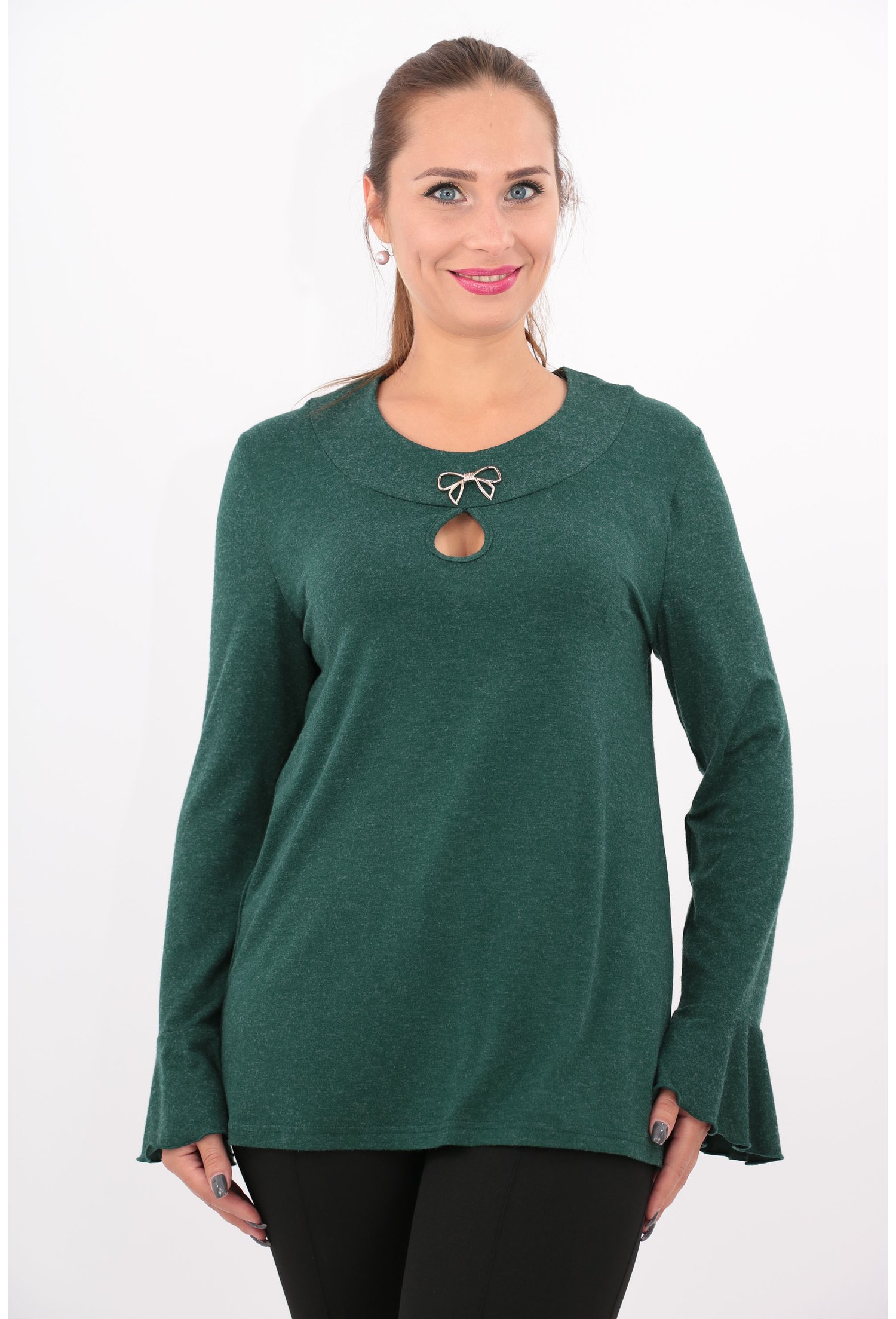 Bluza verde din tricot