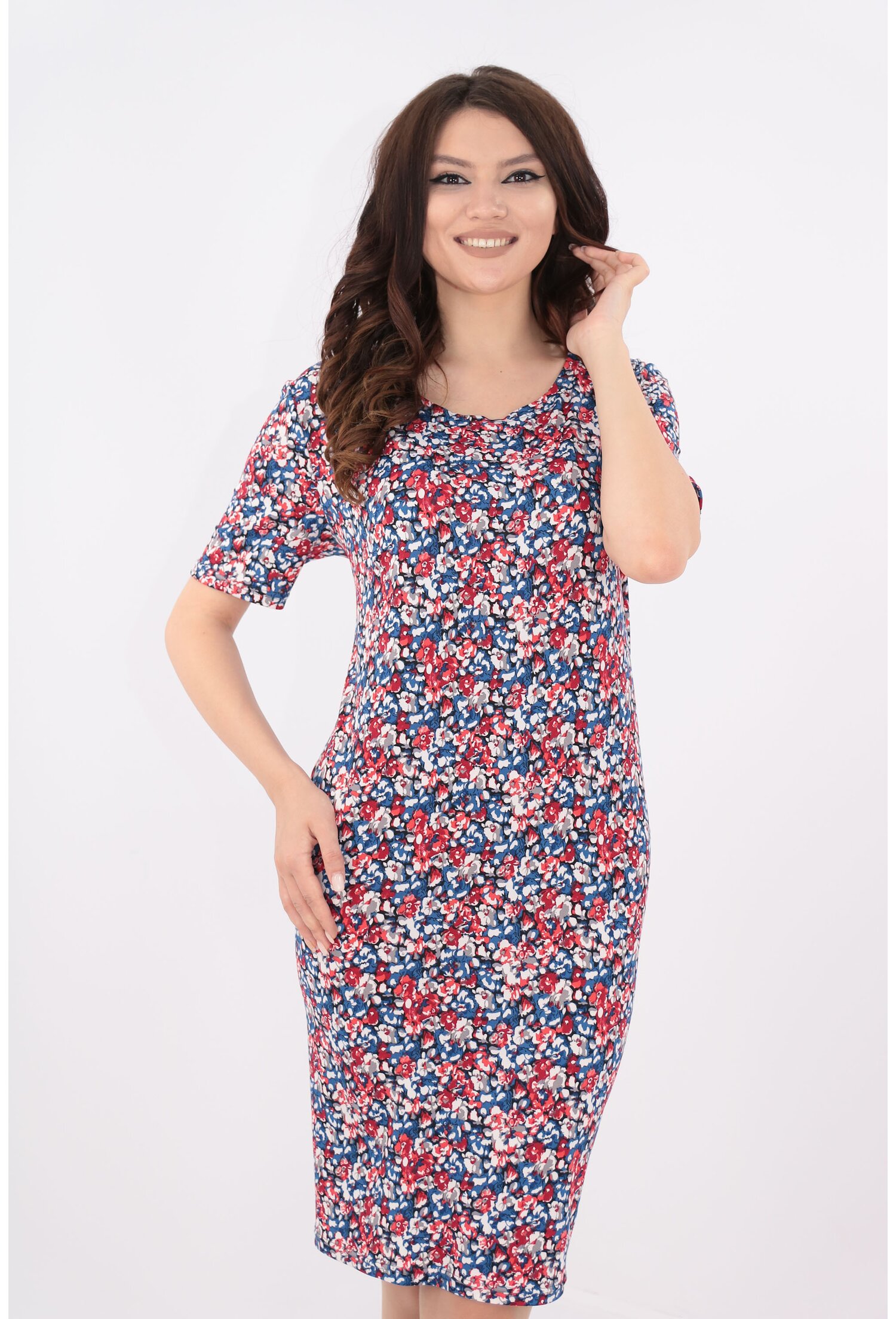 Rochie dreapta cu print floral