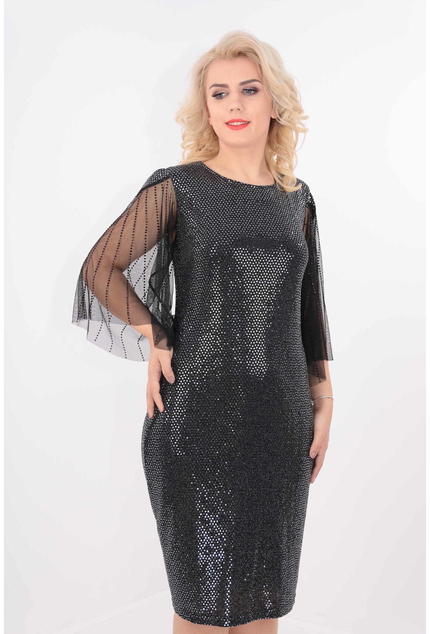 Rochie eleganta argintie