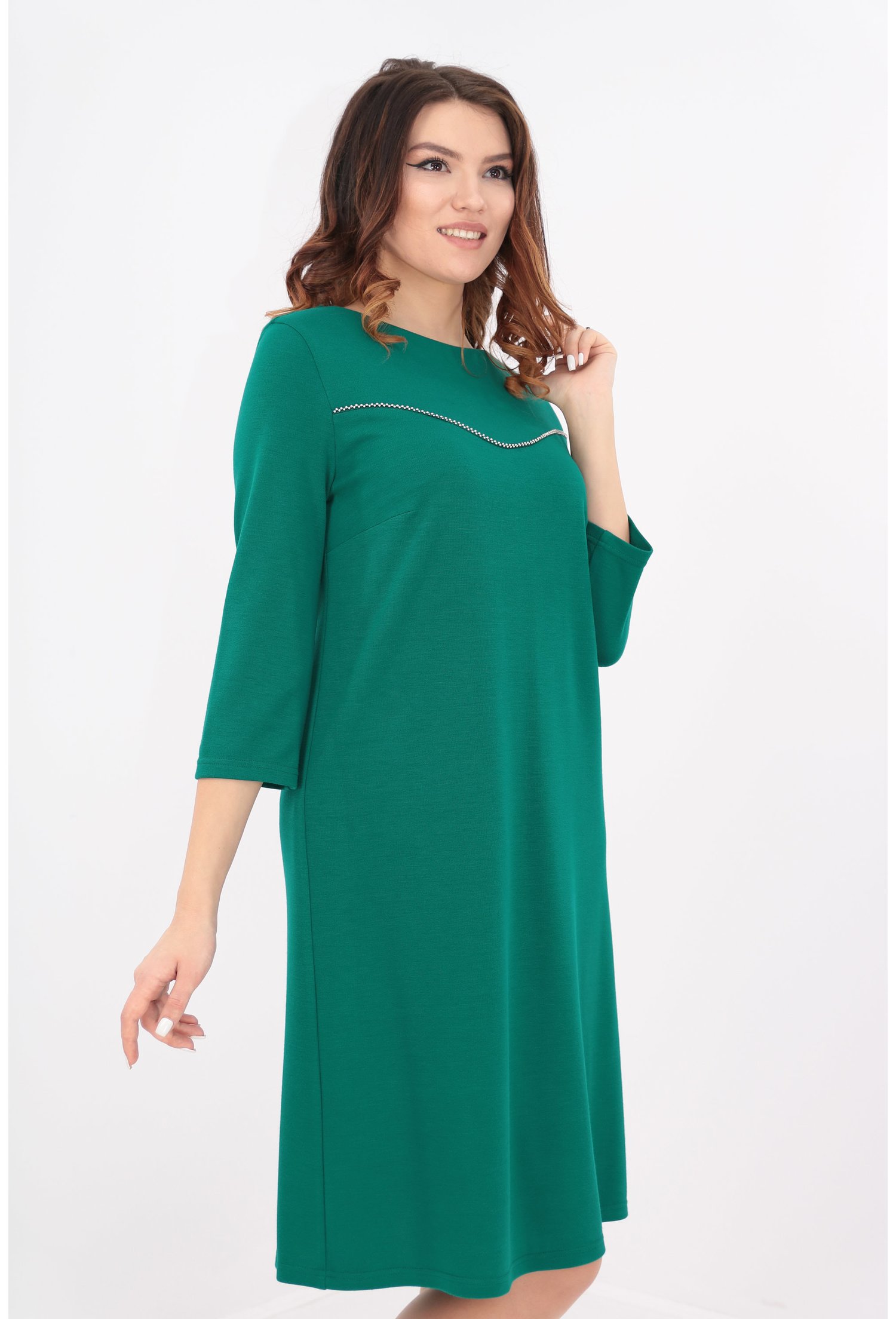 Rochie lejera din jerse verde